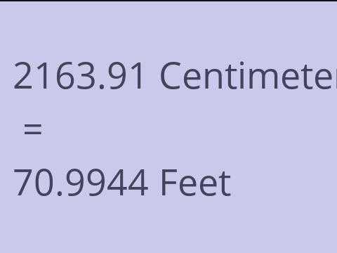 2163.91 CM TO FEET