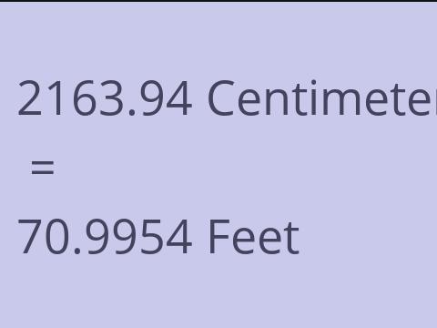 2163.94 CM TO FEET