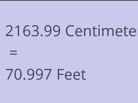 2163.99 CM TO FEET