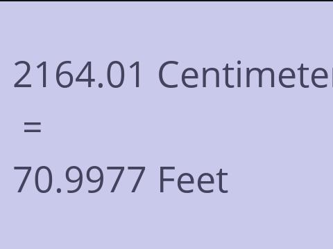 2164.01 CM TO FEET