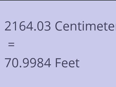 2164.03 CM TO FEET