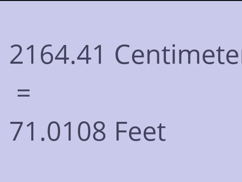 2164.41 CM TO FEET