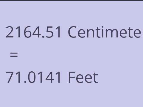 2164.51 CM TO FEET