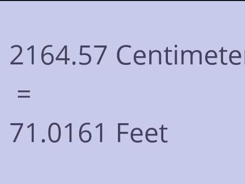 2164.57 CM TO FEET