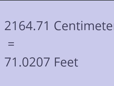 2164.71 CM TO FEET