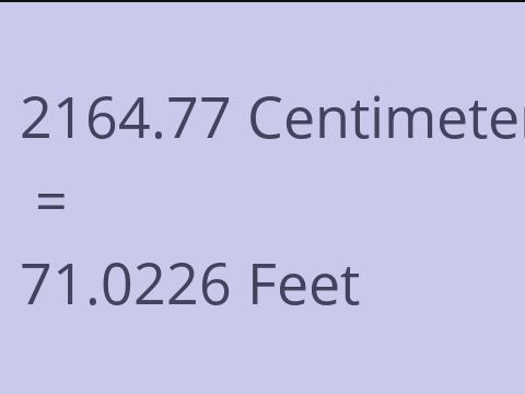 2164.77 CM TO FEET