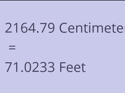 2164.79 CM TO FEET