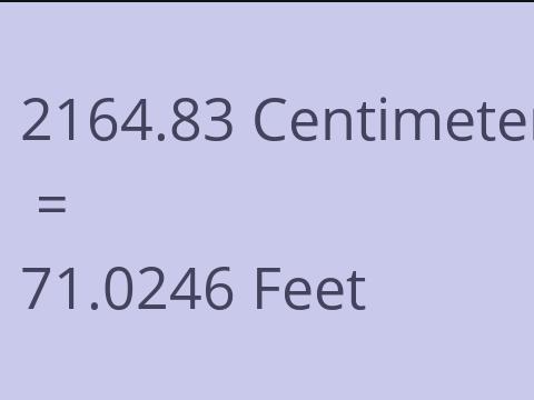 2164.83 CM TO FEET