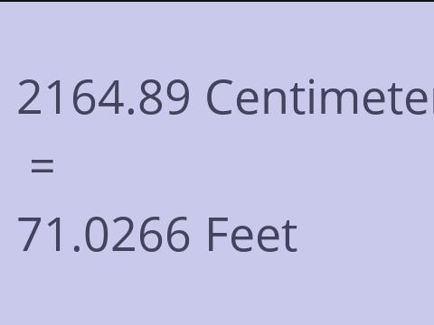 2164.89 CM TO FEET