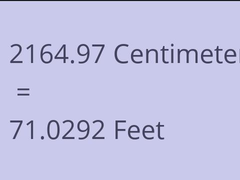 2164.97 CM TO FEET