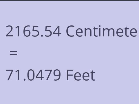 2165.54 CM TO FEET