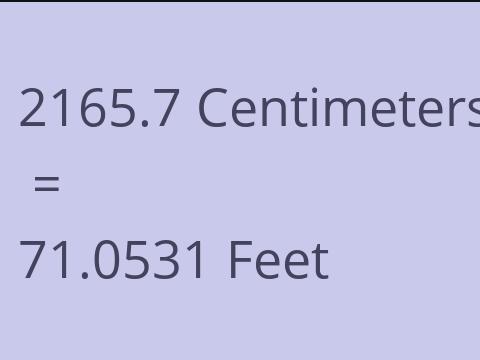 2165.7 CM TO FEET