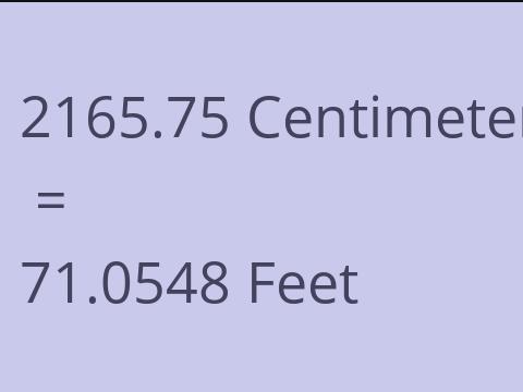 2165.75 CM TO FEET