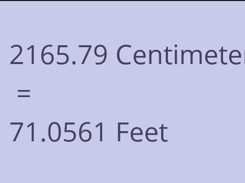 2165.79 CM TO FEET