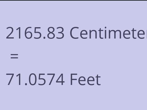 2165.83 CM TO FEET