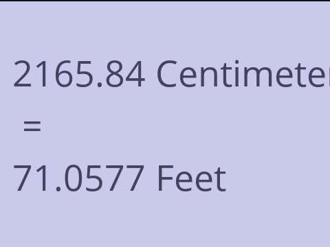 2165.84 CM TO FEET