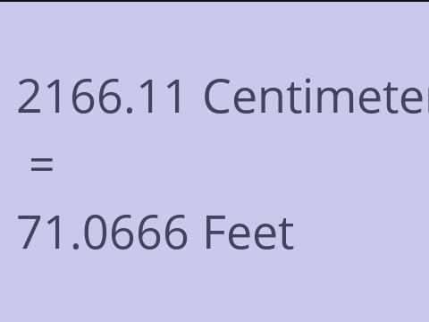 2166.11 CM TO FEET