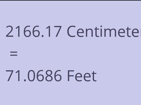 2166.17 CM TO FEET