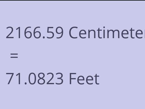 2166.59 CM TO FEET