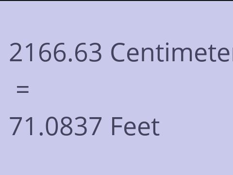 2166.63 CM TO FEET
