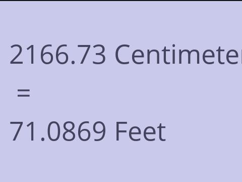 2166.73 CM TO FEET
