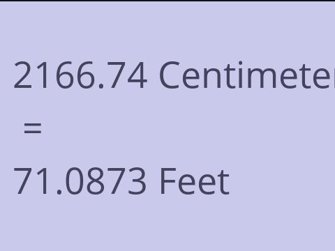 2166.74 CM TO FEET