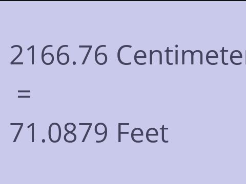 2166.76 CM TO FEET