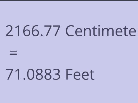 2166.77 CM TO FEET