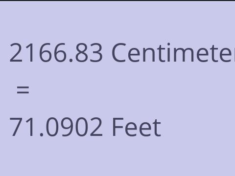 2166.83 CM TO FEET