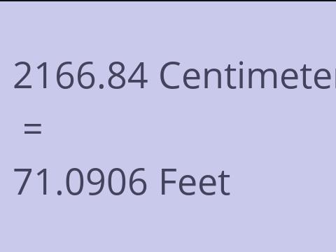 2166.84 CM TO FEET