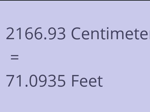 2166.93 CM TO FEET