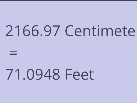 2166.97 CM TO FEET