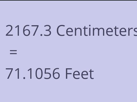 2167.3 CM TO FEET