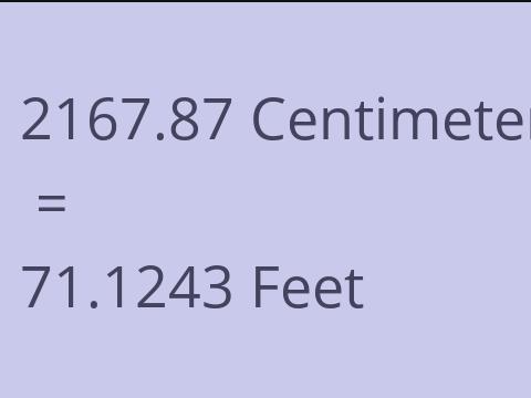 2167.87 CM TO FEET