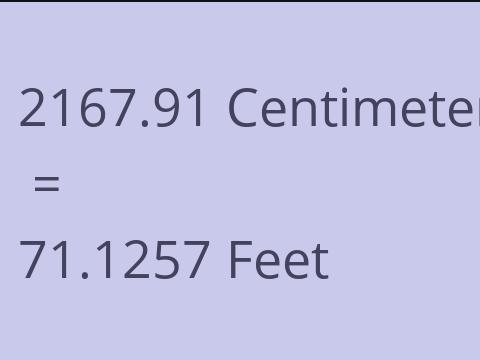 2167.91 CM TO FEET