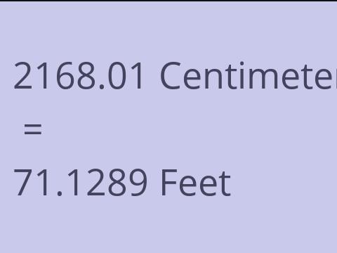 2168.01 CM TO FEET