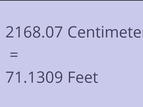 2168.07 CM TO FEET