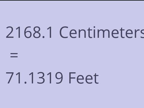 2168.1 CM TO FEET