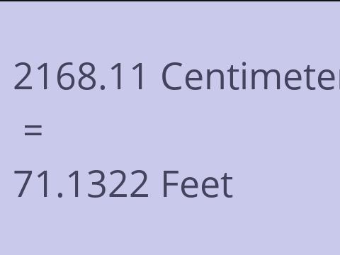 2168.11 CM TO FEET