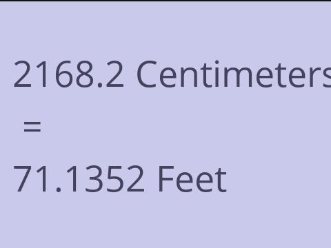 2168.2 CM TO FEET