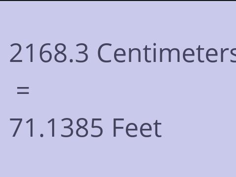 2168.3 CM TO FEET