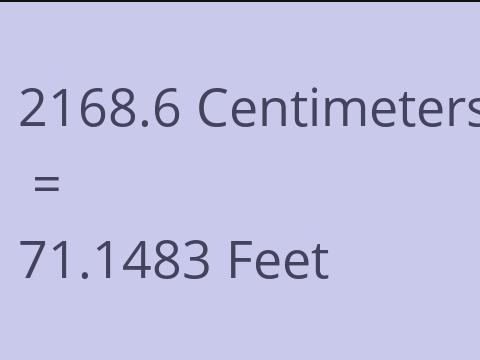 2168.6 CM TO FEET