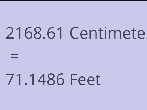 2168.61 CM TO FEET