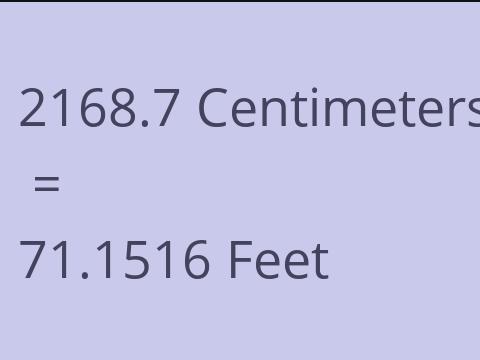 2168.7 CM TO FEET