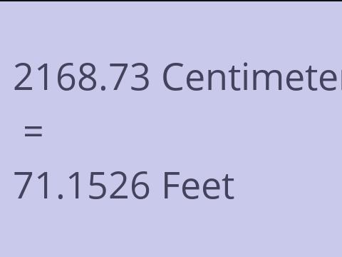 2168.73 CM TO FEET