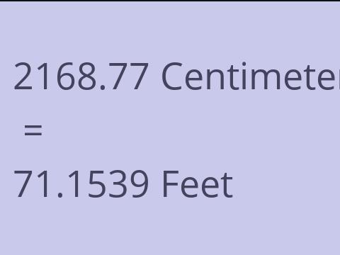 2168.77 CM TO FEET