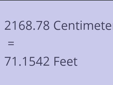 2168.78 CM TO FEET