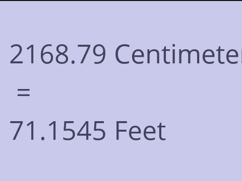 2168.79 CM TO FEET