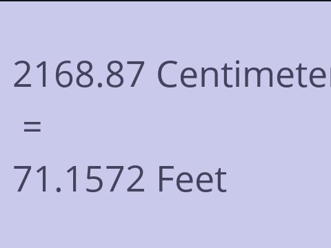 2168.87 CM TO FEET