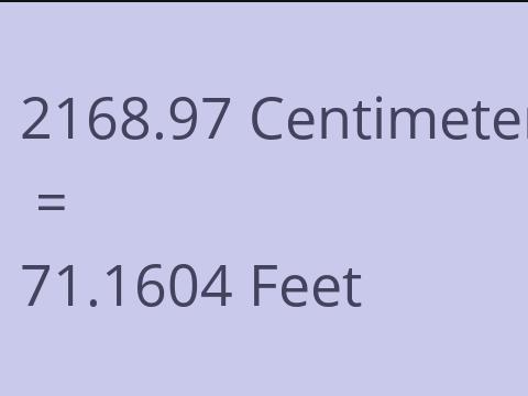 2168.97 CM TO FEET